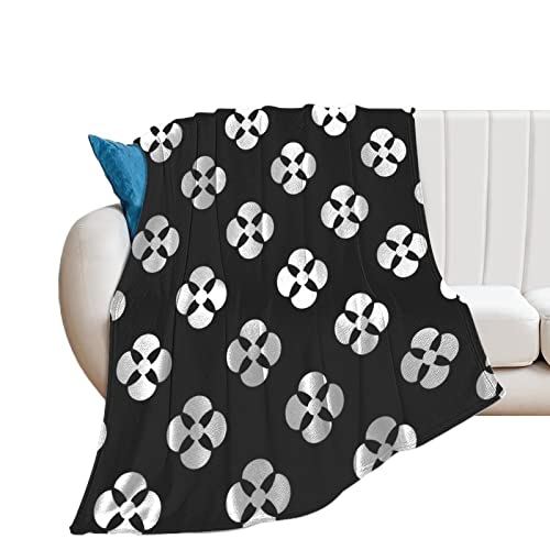Couverture polaire belle texture rétro blanc noir couverture en flanelle doux et couverture lit housse de canapé pour adultes 150x200cm