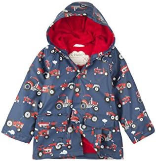 Hatley boys Printed Raincoat, Red Farm Tractors, 5T US