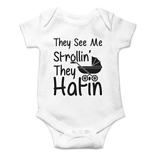 Image of They See Me Strolli' They Hatin - Hip Hop Rap Song Parody - Cute One-Piece Infant Baby Bodysuit