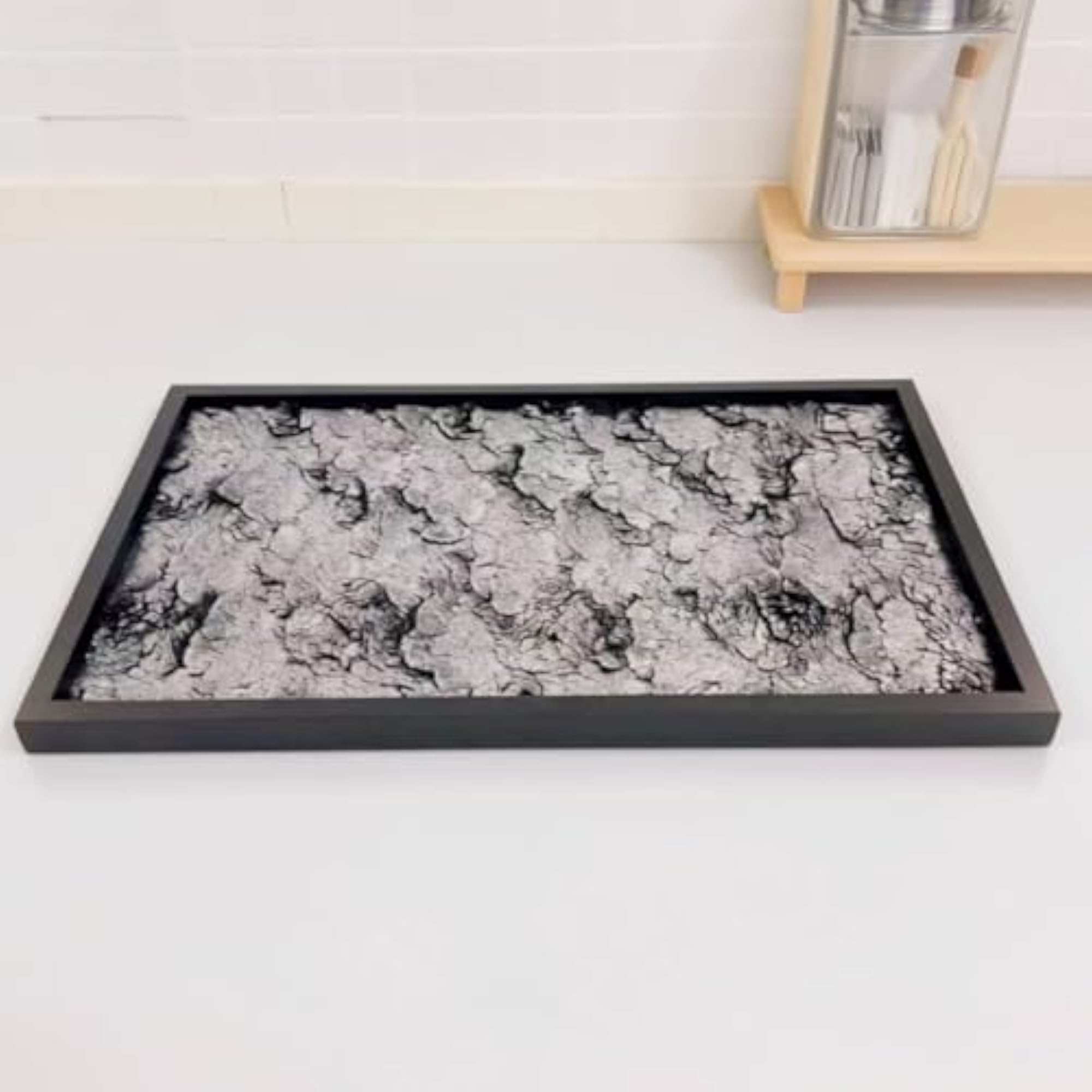 Light Luxury Design Bark Texture Decorative Tray