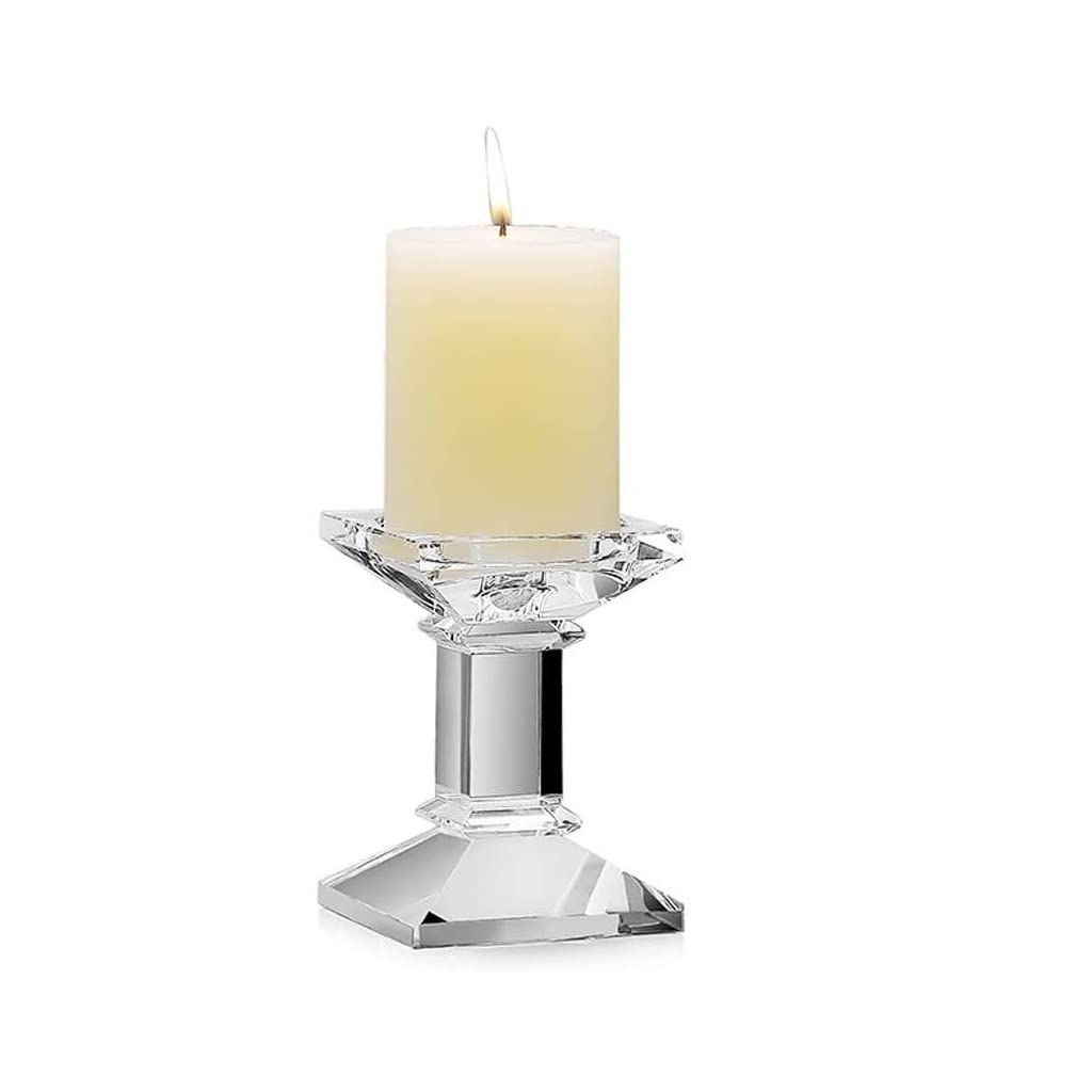 świeczniki Świecznik Świecznik Stojak Świecznik Przezroczyste Szkło Kryształowe Świeczniki Świeczniki Wedding Party Home Decor Stojak na świece (Size : 9x9x13cm)