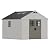 Devoko 10x10 FT Resin Storage Shed with Floor, Plastic Outdoor Tool Shed with Windows & Lockable Door, Large Garden Storage Shed for Patio Backyard Lawn, Beige