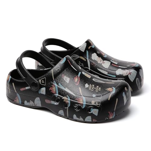 Image of Meidiastra Men Chef Clogs Slip Resistant Garden Clogs with Arch Support Safety Nursing Shoes Work Shoes Water Oil Resistant for Men Food Service