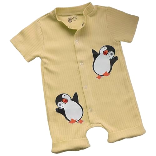 JAKC WAYS%100 Pamuk Penguen Desenli Kısa Kollu Şort…