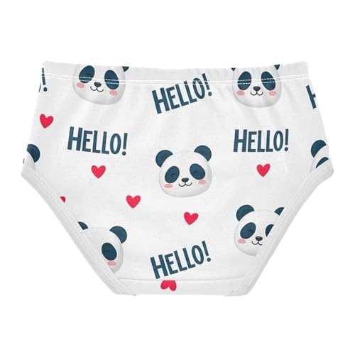 Cute Panda White Girls Underwear Toddler 2t Cotton Girl Panties Cute Animals Briefs Undies Kids2