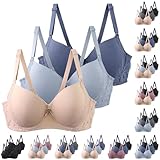 3ER PACK DAMEN BHS MIT BÜGEL KLASSISCHER BH MIT VERSTELLBARE TRÄGER FRAUEN BEQUEMER STÜTZEND KOMFORTABLER KLASSISCHER-BH DESSOUS UNTERWÄSCHE BRA SET FÜR ALLTAG ARBEIT FREIZEIT
