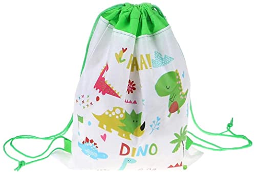 Générique Enfants Non-tissé Tissu Dinosaure Cordon Sac À Dos Mignon Dessin Animé Sport Sac Voyage Sac De Rangement Sac avec Cordon pour Garçons Filles