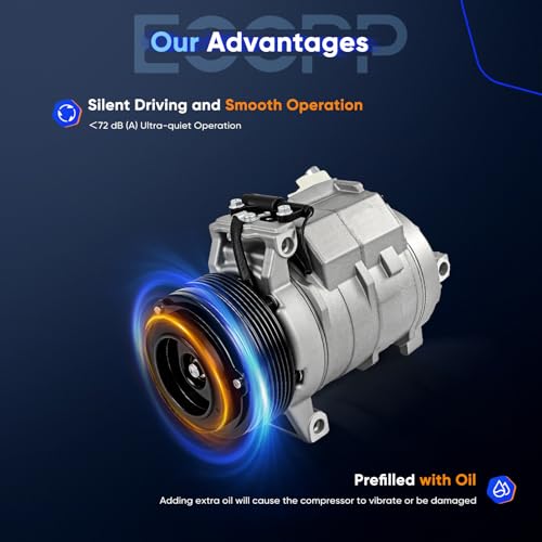 Image of ECCPP AC Compressor Fit for BMW X5 3.0L 2001-2002 | Fit for Land Rover Range Rover 4.4L 2003-2005 Fast Cooling A /C Compressor with Clutch