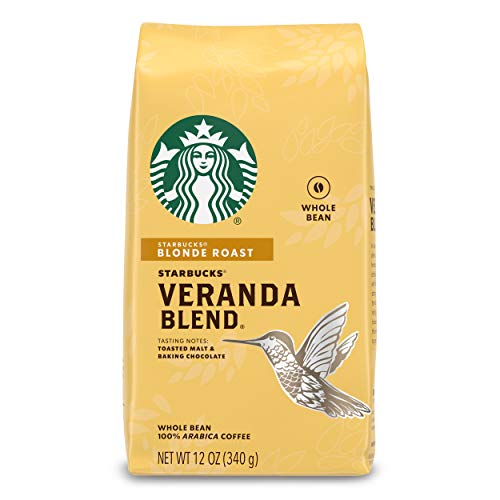 Starbucks Veranda Blend Light Blonde Roast Whole Bean Coffee, 12-Ounce Bag