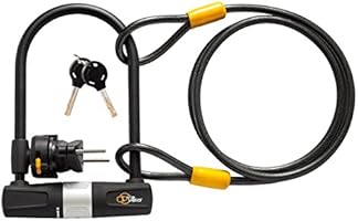 Bike U Lock with Cable - Via Velo Bike Lock Heavy Duty Bicycle U-Lock,14mm Shackle and 10mm x1.8m Cable with Mounting...