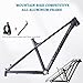 ZECHAO Mountain Bicycle Frame 27.5/29ER, 15''/17''/19'' Aluminium Alloy Thru Axle 12x148mm Internal Wiring Hardtail MTB Bike Frame(Light Coffee,29IN-L)