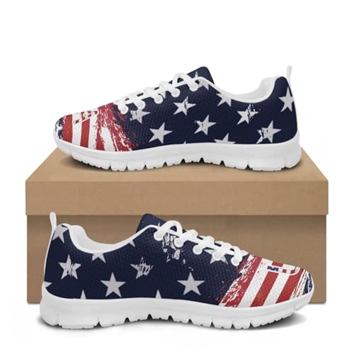 Image of GIFTPUZZ Mens Lace Up Athletic Trainers Running Sneakers Wedge Breathable Gym Lightweight Sports Tennis Shoes