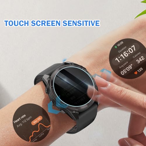Image of 4 Pack Compatible for Garmin Fenix 8 51mm Screen Protector Privacy, 9H Tempered Glass Anti-peeping Protective Film for Fenix 8 Solar /Amoled & Fenix 7X Solar /Sapphire Solar 51mm Watch Film