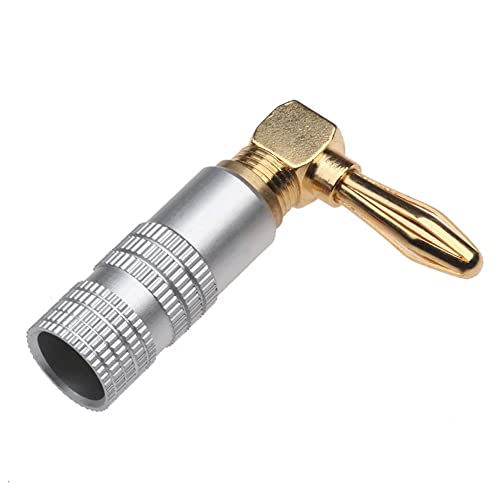 WANGCL 4 Pack 90 Degree Gold Plated Banana Cable Plugs - Image 3