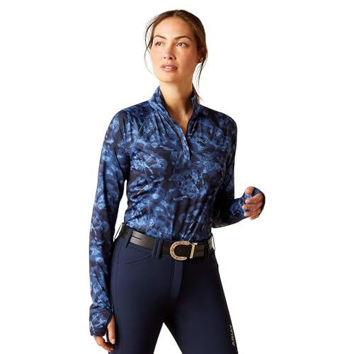 ARIAT Women's Lowell 2.0 1/4 Zip Baselayer - Stormy Skies, XX-Large