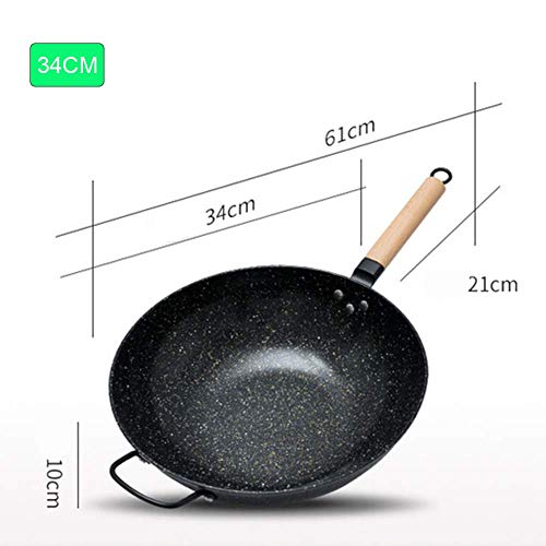 Wok induction 32cm pour éviter les brûlures avec manche isolant épais - 8