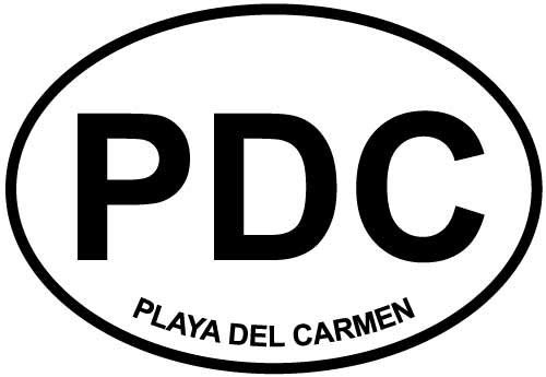 Vinyl Overlays 720 Magnet Playa del Carmen Euro Oval Bumper Magnetic Sticker 5
