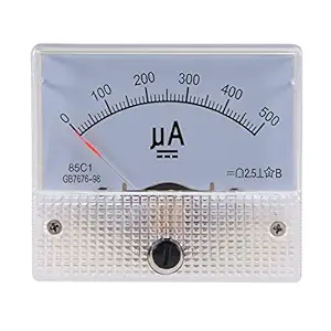 DC 0-500uA Analog Current Panel, 85C1 Amp Ammeter Gauge Meter 2.5 Accuracy for Auto Circuit Measurement Tester