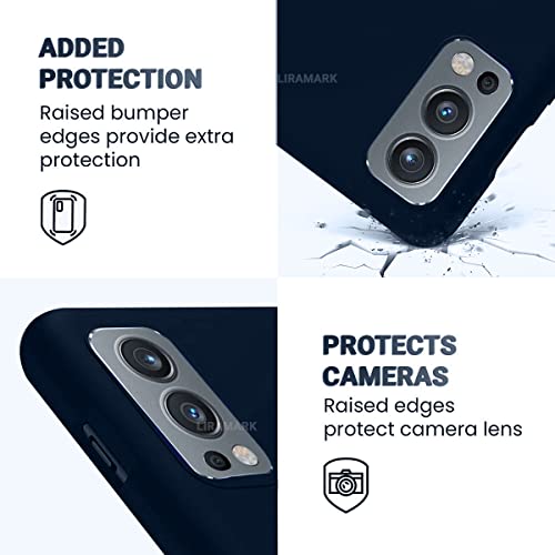 Image of LIRAMARK Liquid Silicone Soft Back Cover Case for OnePlus Nord 2 5G (Midnight Blue)