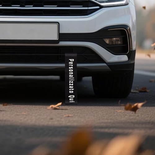 Gancio Traino Decorativo Personalizzato – Cinghia da Traino in Tessuto Resistente, Accessorio Auto Universale per Paraurti e Auto Modificate, Corda di Traino Stile Racing