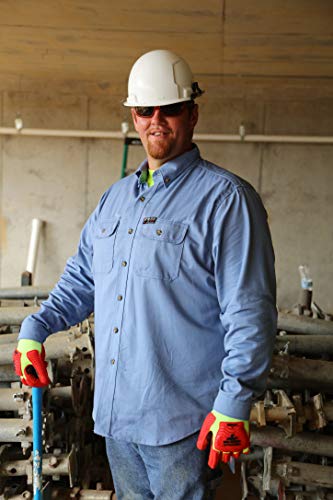 Image of MCR Safety Summit Breeze Flame Resistant FR Long Sleeve Shirt, 7-Ounce Cotton, Vents, Men's Work Shirt, Blue, X-Large Tall