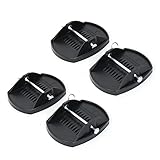 kuhuuru outdoor コーナーステディ 安定ジャッキ アウトリガー用 プレート 4個入り キャンピングトレーラー用 黒