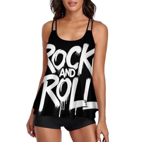 Women's Fashion Swimsuits Tummy Control Tankini Sets Two Piece Swimwear