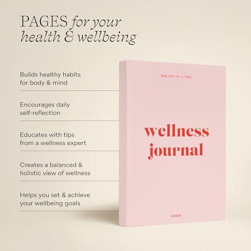 Journal de bien-être rose layette, carnet de gratitude format A5 à couverture rigide