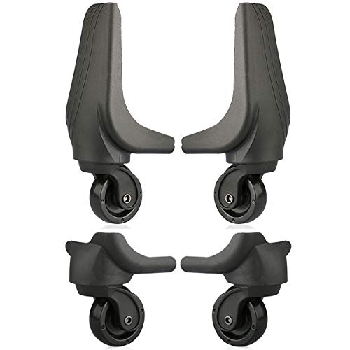 Luggage Wheels Replacement, 360 Degree Swivel Mute Repair Replacement Luggage Wheel Suitcase Wheels Parts Spinner (Front+Back Wheels (Set of 2 Pairs))