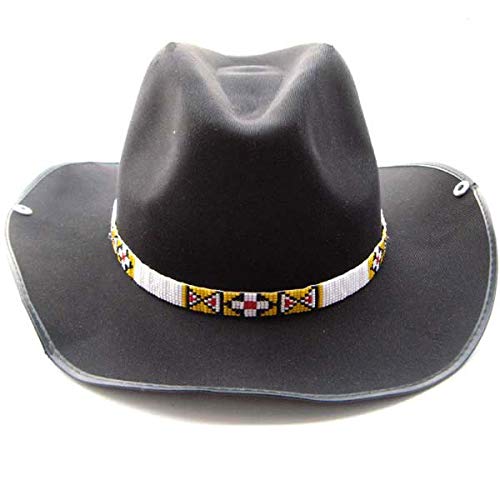 Image of Cowboy Western Beaded Hat Band Rodeo Style Handmade
