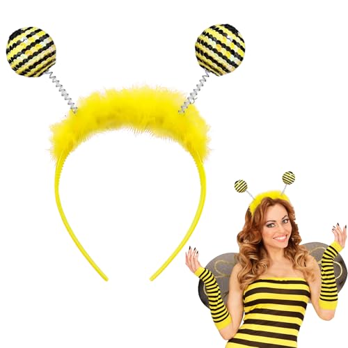 YCICHE Bienen Haarreif Erwachsene, mit Fühlern Haarreif Biene, Karneval Kopfschmuck, Bienenkostüm Accessoires, Bienen Kostüm Damen Haarschmuck,...