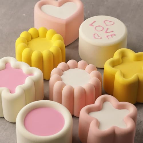 Image of Royals Silicone Cake Bento Mould for Baking Cake Pan Set Non-Stick Baking Mold Silicone Baking Tins Air Fryer Small Cake Tins for Baking Layer Cake Cheesecake (Square)
