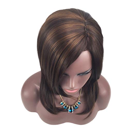 Lurrose Peruca feminina longa reta aparência natural requintada rede elástica peruca cabelo peruca p