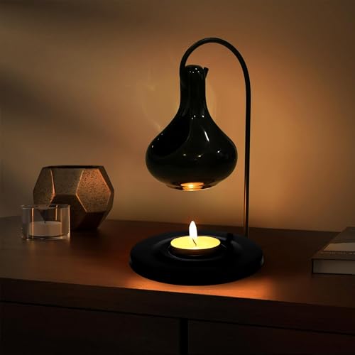 Image of Pure Source India Aroma Set with 10 ML Aroma Oil Lemon Grass and 4 Tea Light Candles, and Rose Aroma Fragnance (Blue)