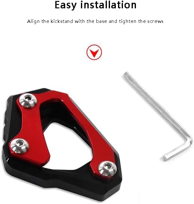 Motorcycle Kickstand Extender Pad for Yamaha R1M YZF-R1 MT10/MT10 SP, Durable Side Stand Extension Plate, Heavy Duty Kickstand Brace, Enhances Motorcycle Stand Stability,C