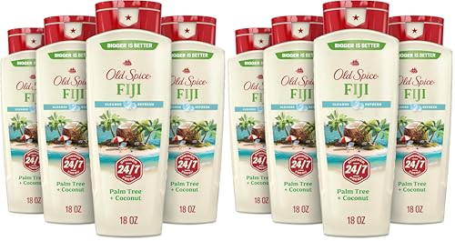 Image of Old Spice Men's Body Wash Fiji with Palm Tree, 18 oz (Pack of 8)