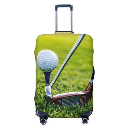 Golf Court Print Washable Luggage Cover Fashion Suitcase Protector Cover Fits 18-32 Inch Luggage