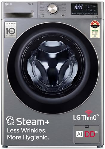 LG 9 Kg, 5 Star, AI Direct Drive Technology, Wi-Fi, Steam+ with W...