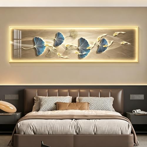 Cadre métallique de salon 3D or avec éclairage LED intégré - 2