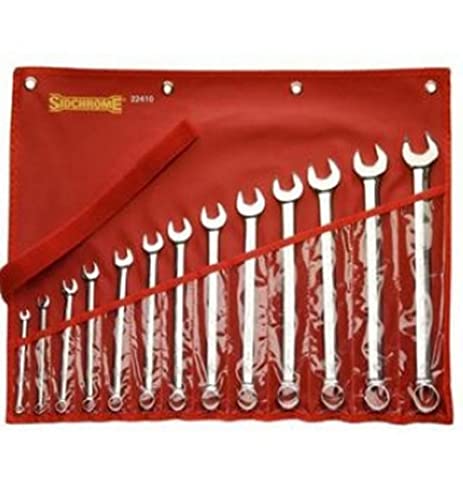 Sidchrome SCMT22410 Ring & Open End Spanner Set AF 13 Piece Set