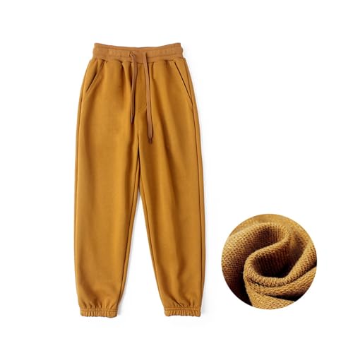 Boys Girls Active Pants Jogger Sweatpants with Pockets Warm Kids Trousers Casual Solid Pants Baby Leggings Boys Gold2
