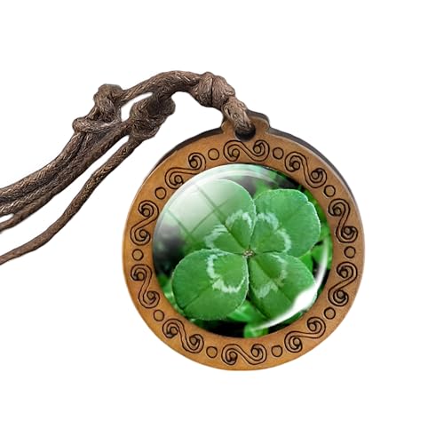 Collier trèfle argent 925 anti-allergie, bijou Saint-Patrick en perles vertes pour peau sensible