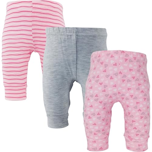 Image of 123 Bear Infant and Toddler Soft Cotton Spandex Boys and Girls Pants Multipacks