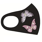 Closer Kit de Pintura de Diamantes para Adultos, Mascarilla Facial de Diamantes Especial para Bricolaje, Regalo Reutilizable, Regalo de Fiesta de GraduacióN Bordado - Mariposa