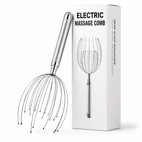 Winyoung Head Massager Scalp, Electric Scalp Massager with 20 Metal Fingers &ndash; Head Scratcher...