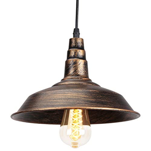 Suspension luminaire pour éclairer table de cuisine lustre rétro bronze iDEGU