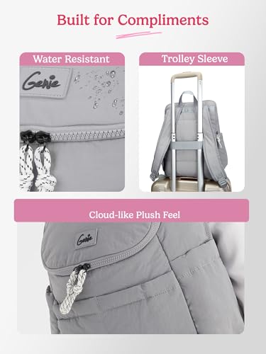 Image of Genie Plushpack Casual Backpack For Girls |15 Inch-27 Litres With 2 Compartments with Laptop, Multiple Pockets, Trolley Sleeve And Organizer |Best For Laptop, Makeup & College /Work Must-Haves