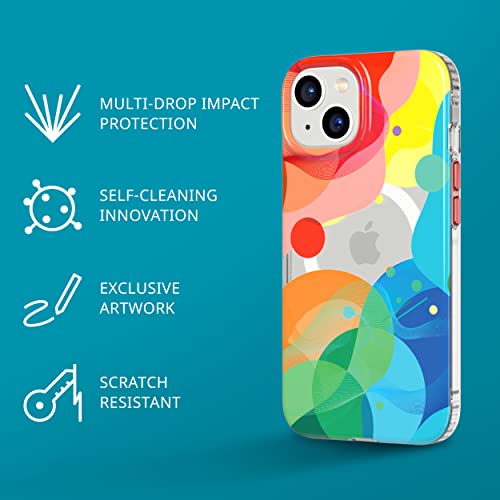 Coque iPhone 14 compatible MagSafe tech21 Evo Art solide - 2