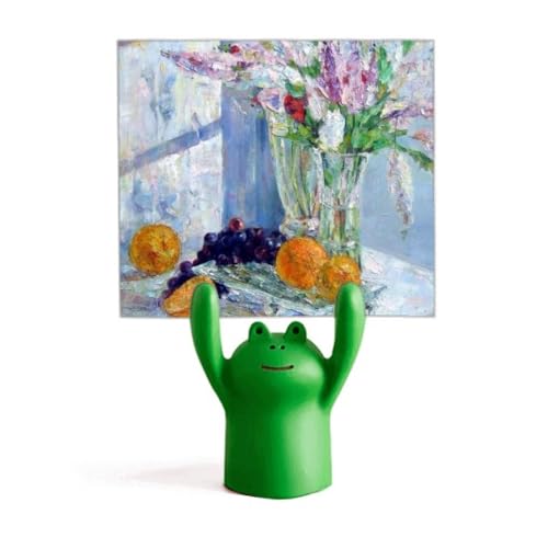 Vase fleur et raisin sur ce porte-mémo grenouille pour sublimer votre bureau