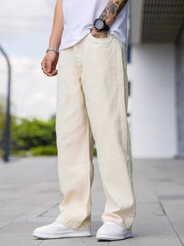 Image of GRECIILOOKS Men's Oversized Wide Leg Baggy Jeans - Loose Fit Denim Pants for Streetwear, Skater Outfits, and Casual Looks